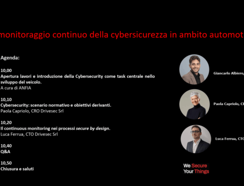 IL MONITORAGGIO CONTINUO DELLA CYBERSICUREZZA IN AMBITO AUTOMOTIVE April 4TH, 2024